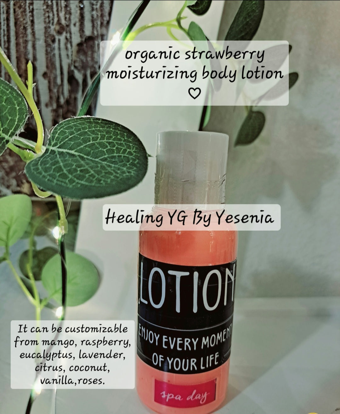 Organic body lotion