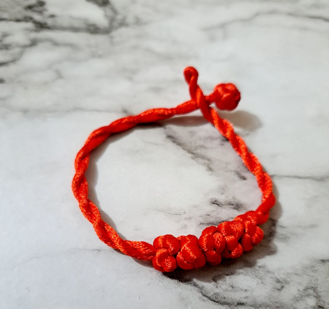 5 knots red bracelet for proteccion unisex